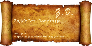 Zajácz Dorottya névjegykártya